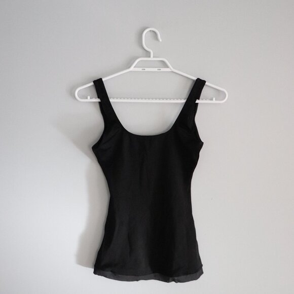 Spanx Black Sz S Suit Your Fancy Open-Bust Cami Stretch Lightweight Tank Top - Picture 3 of 8